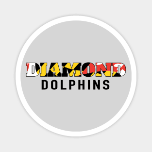 Diamond Dolphins - Maryland Flag Colors Magnet